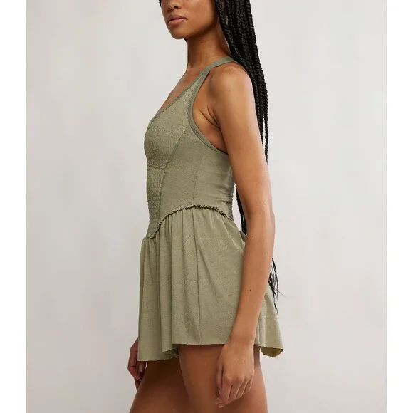 🎉LAST CHANCE🎉 FP MOVEMENT Smockin Hot Dress / Sage Stone - Picture 5 of 12